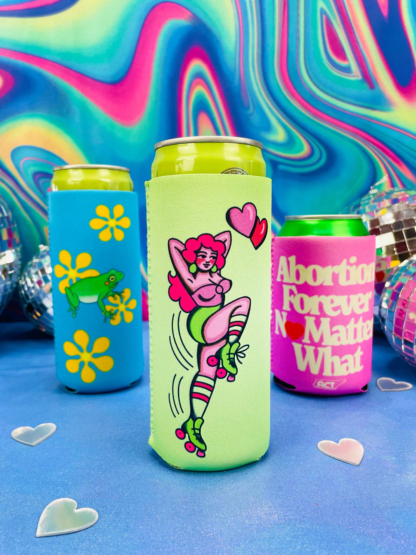 Skatin Babe Slim Can Cooler
