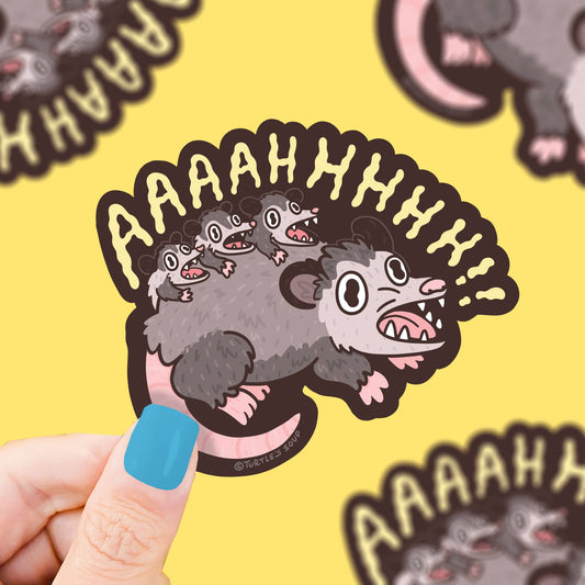 Screaming Possum Sticker