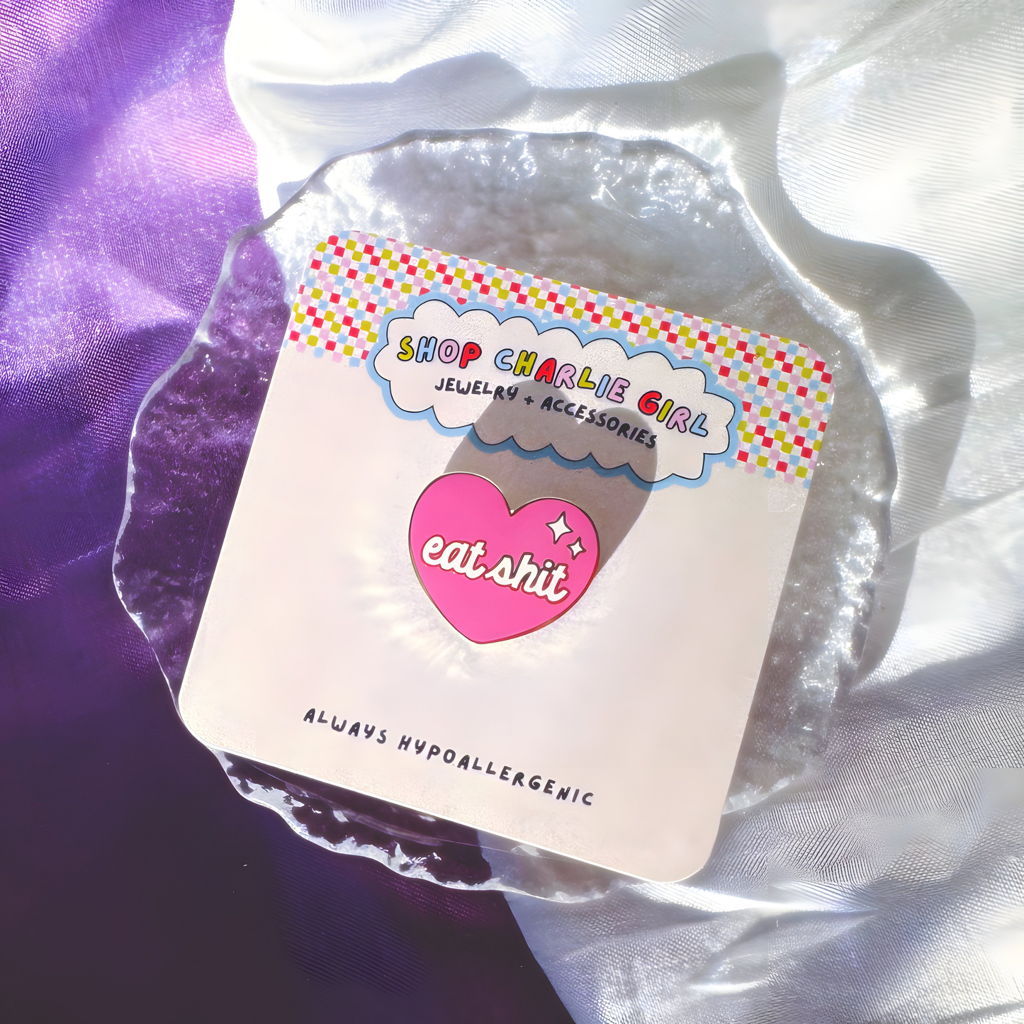 Eat Shit Heart Pin