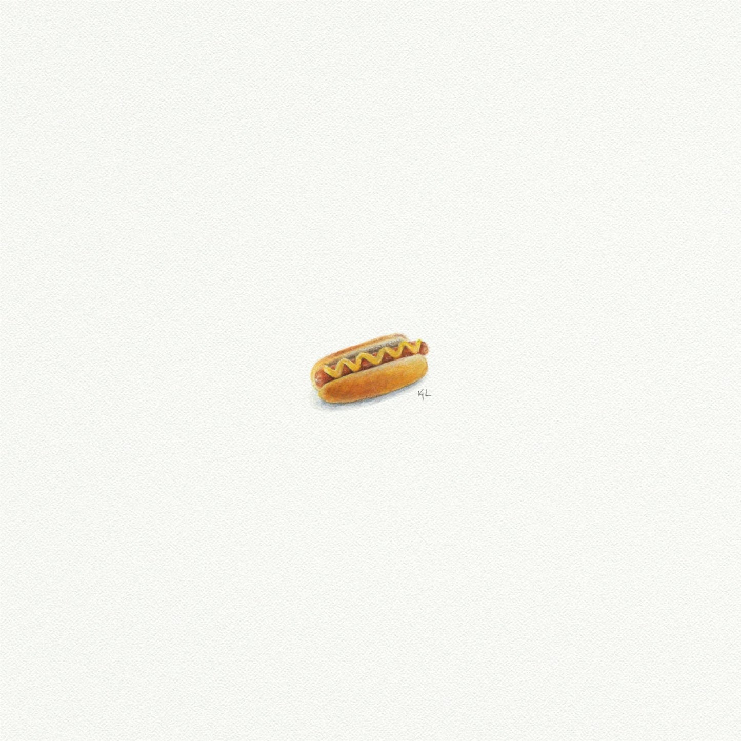 Hot Dog Mini Watercolor Art Print