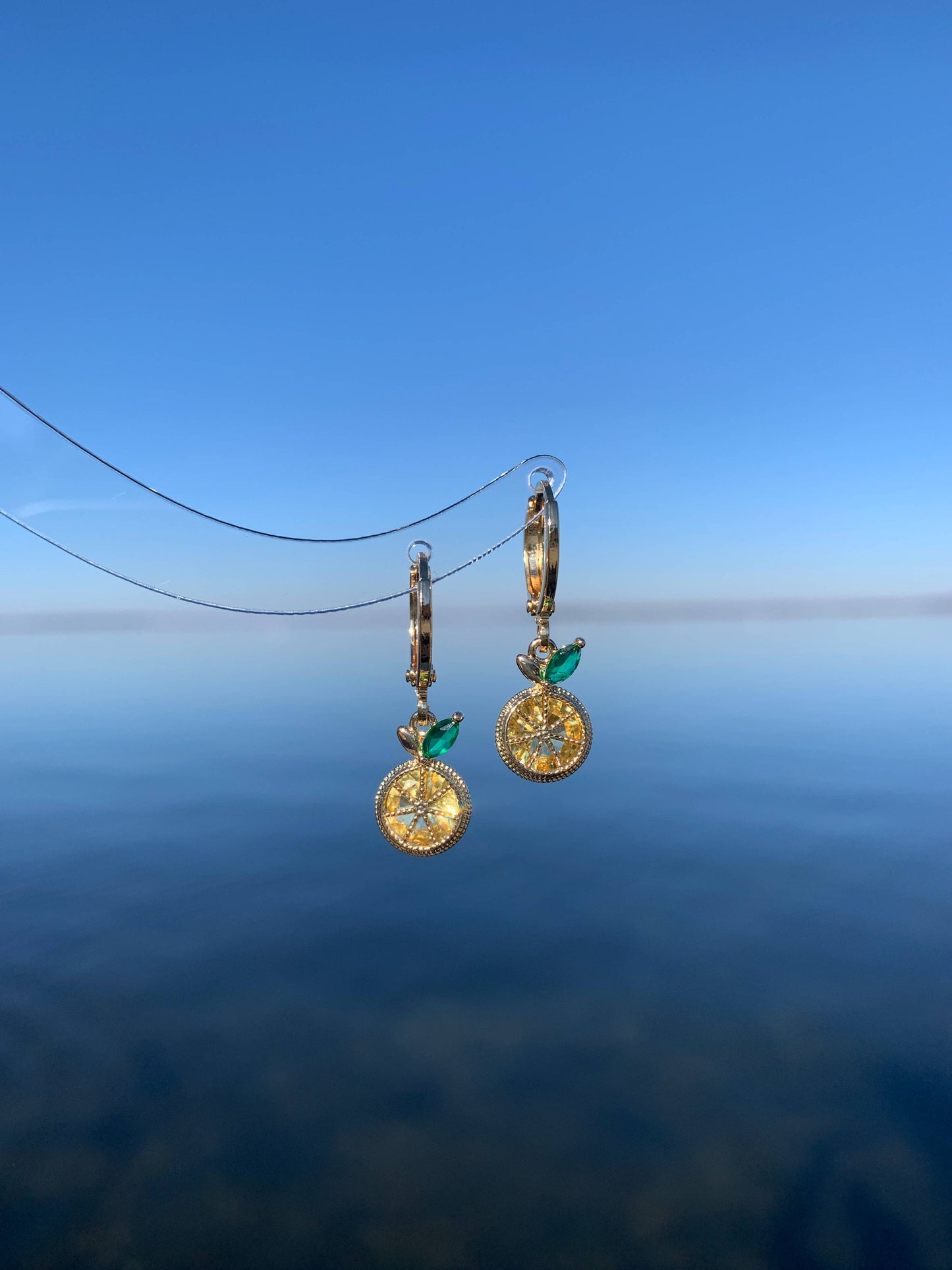 Lemon Huggie Earrings
