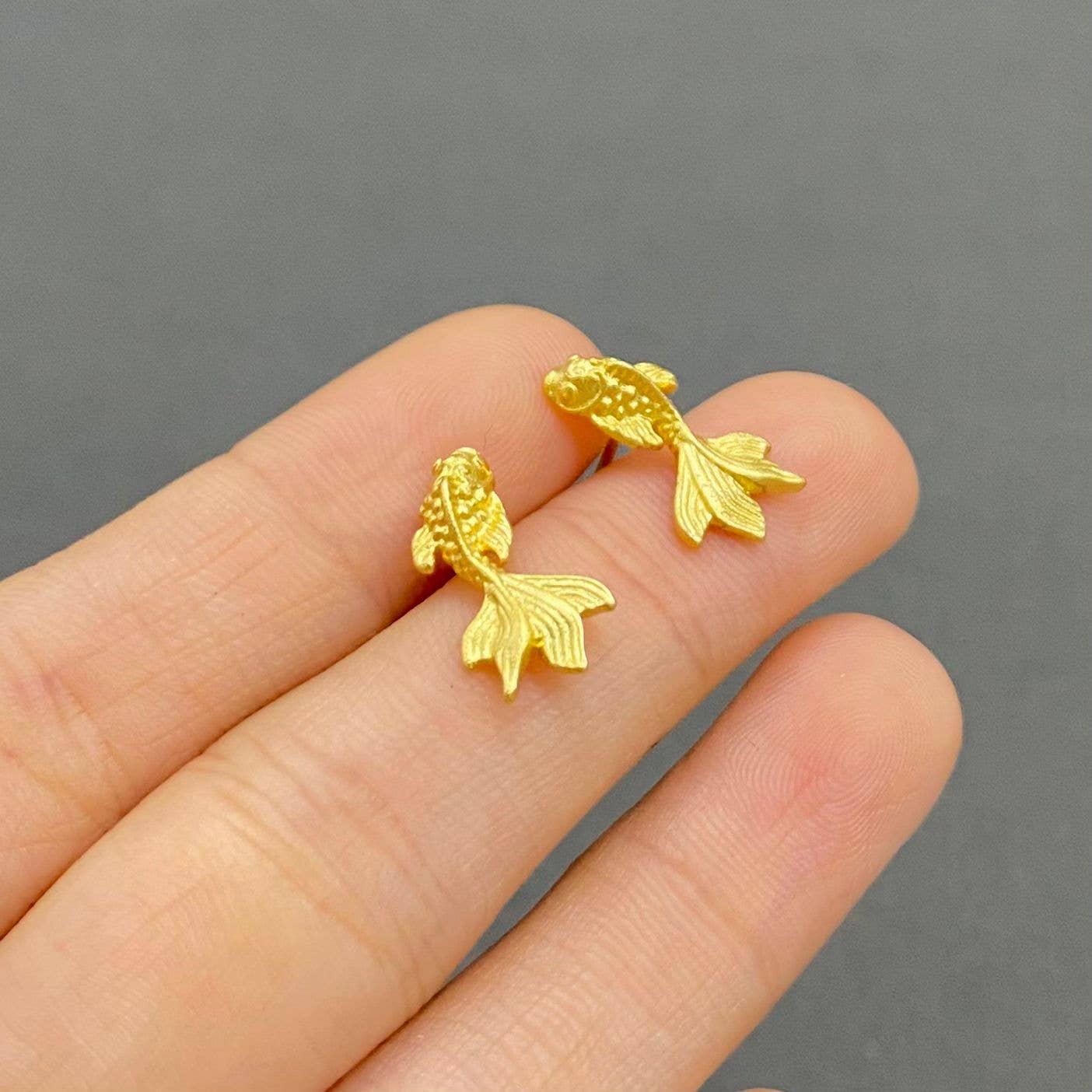 Goldfish Stud Earrings