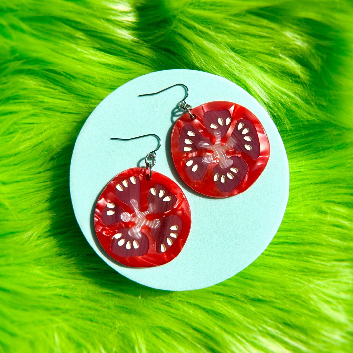 Tomato Slice Earrings