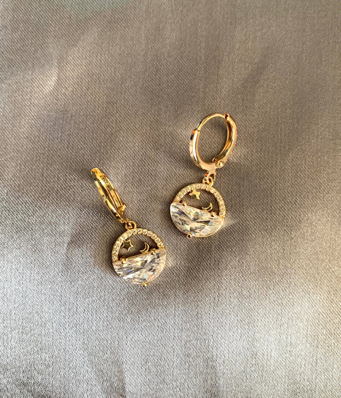 Midnight Sea Star Drop Earrings