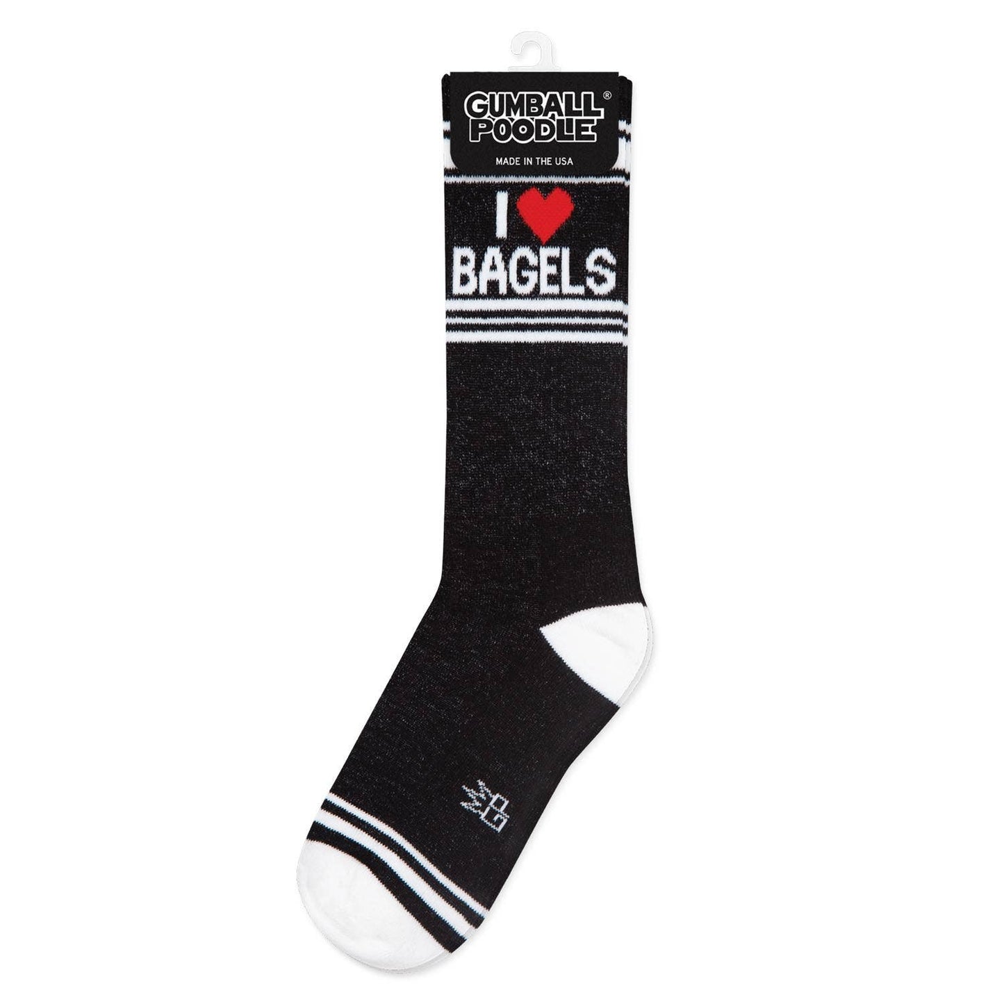 I Love Bagels Gym Crew Socks