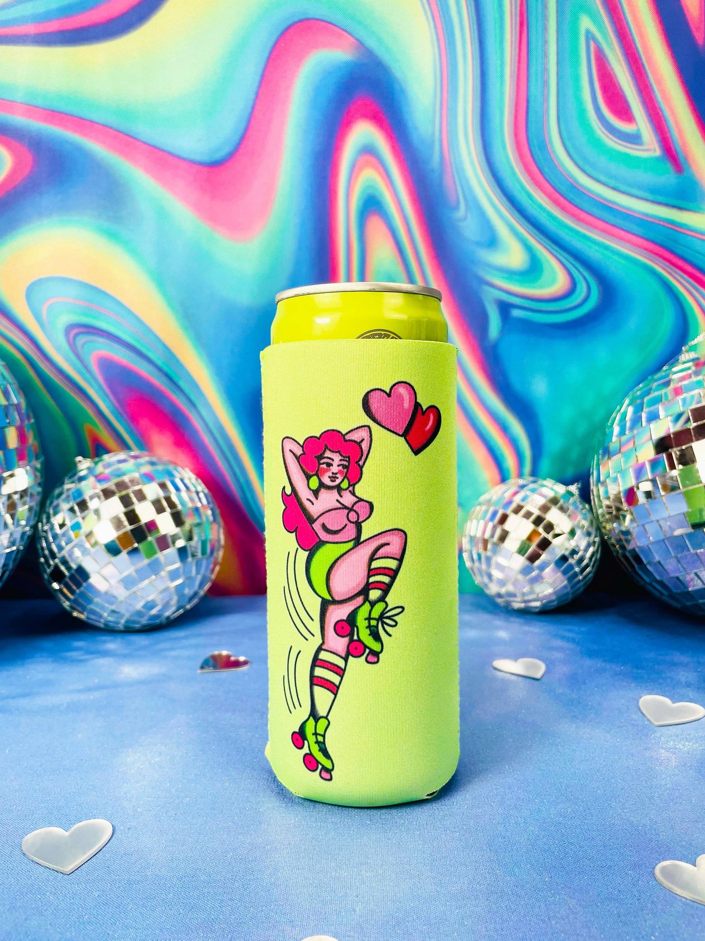 Skatin Babe Slim Can Cooler