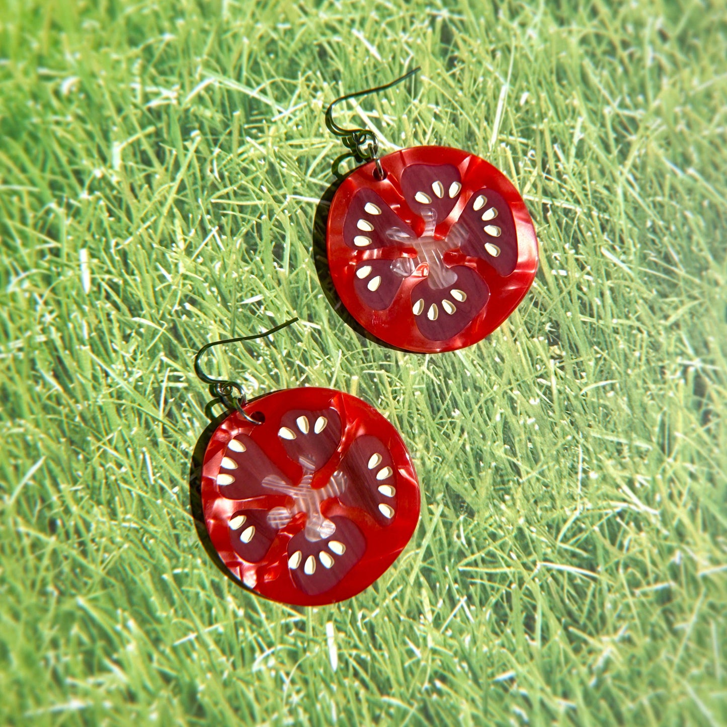 Tomato Slice Earrings