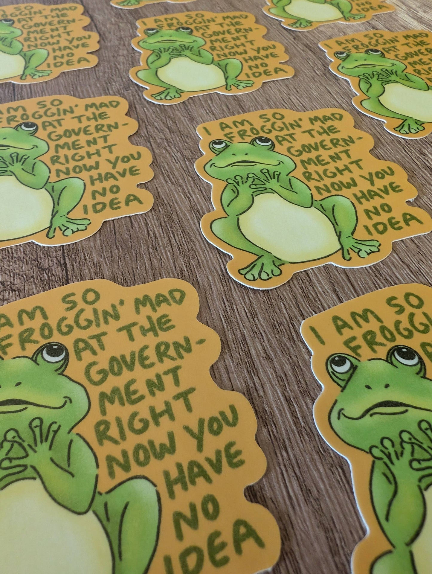 Froggin Mad at the Government Sticker