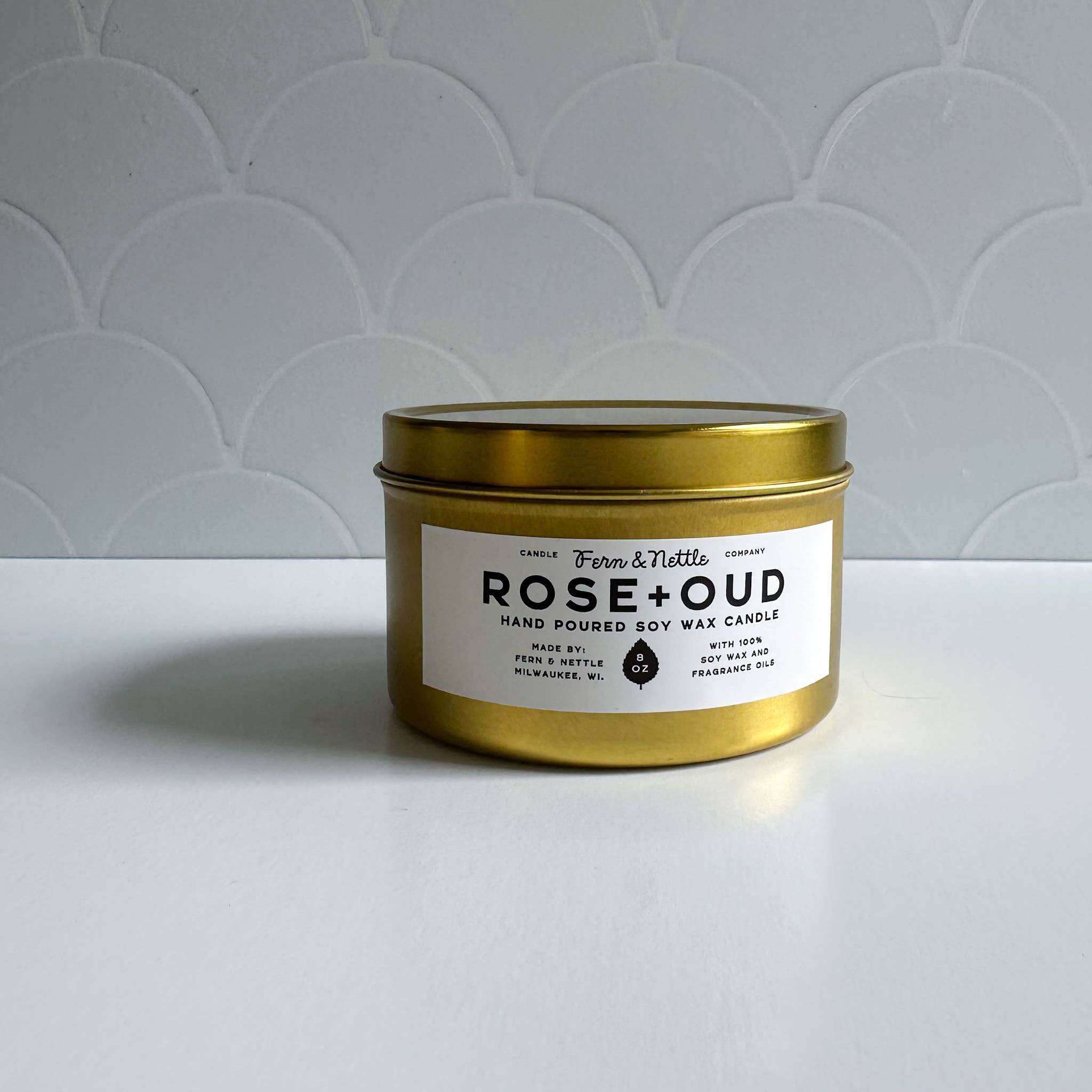 Rose+Oud Soy Wax Candle Agora Makers Market - Main Image