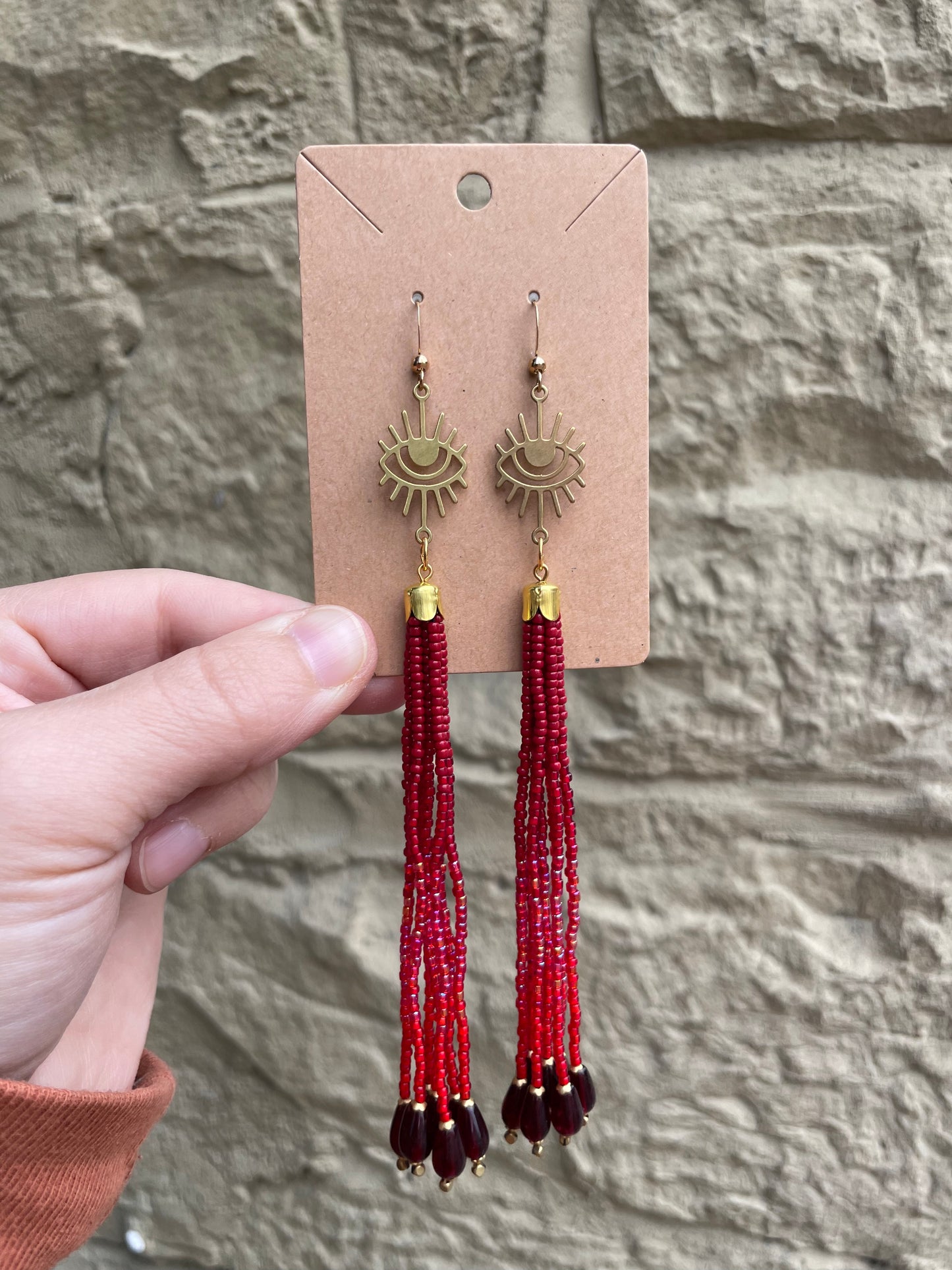 Watching Eye Fringe Earrings