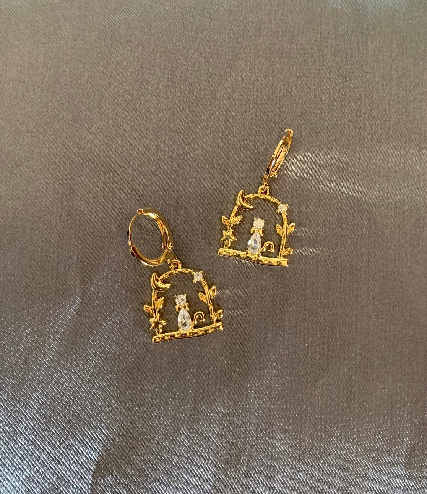 Purrfect Garden Dangle Earrings