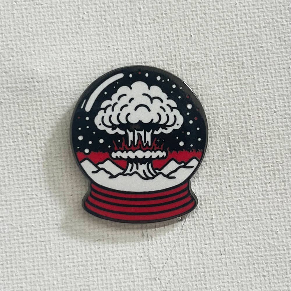 Nuclear Winter Snowglobe Pin