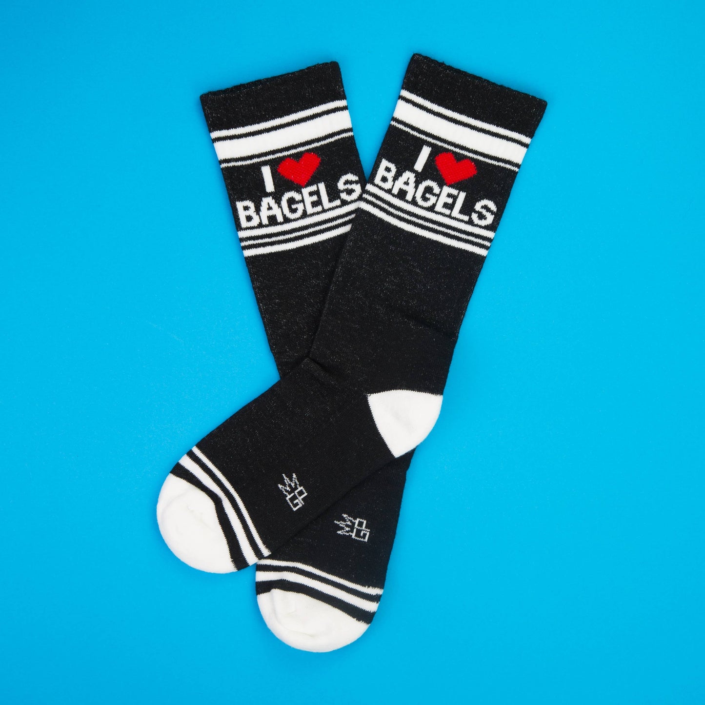 I Love Bagels Gym Crew Socks