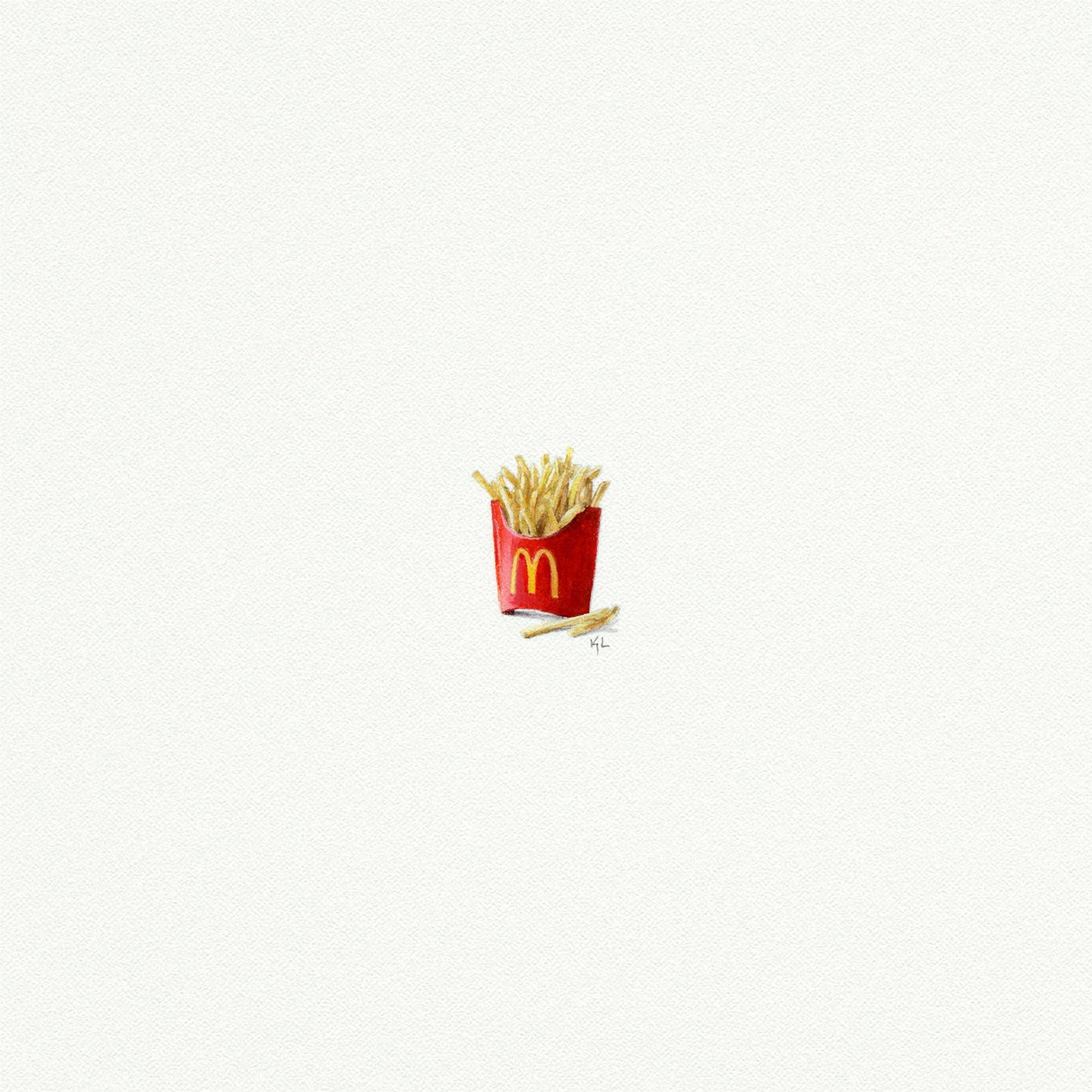 McDonald's French Fries Mini Watercolor Art Print