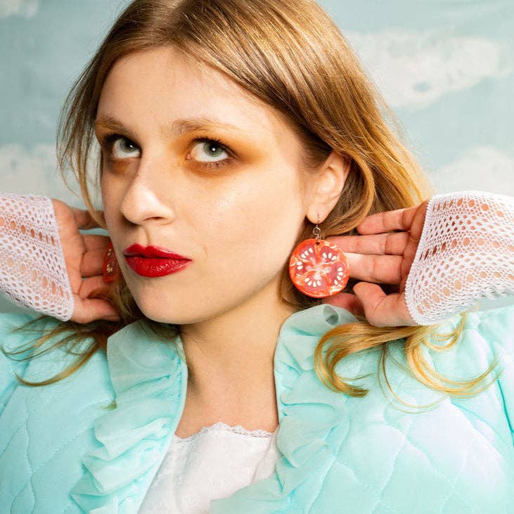 Tomato Slice Earrings