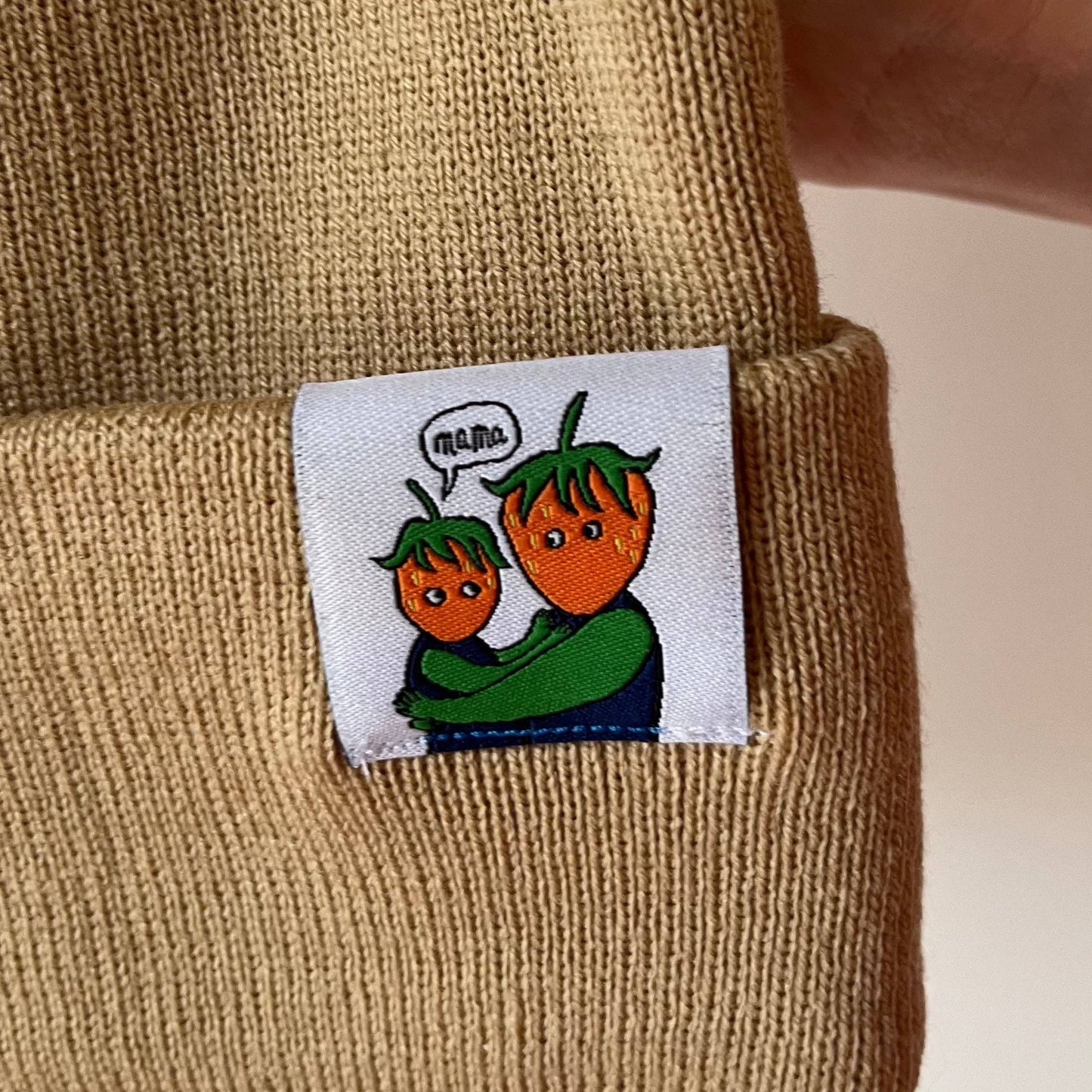 Strawberry Mama Tag Beanie