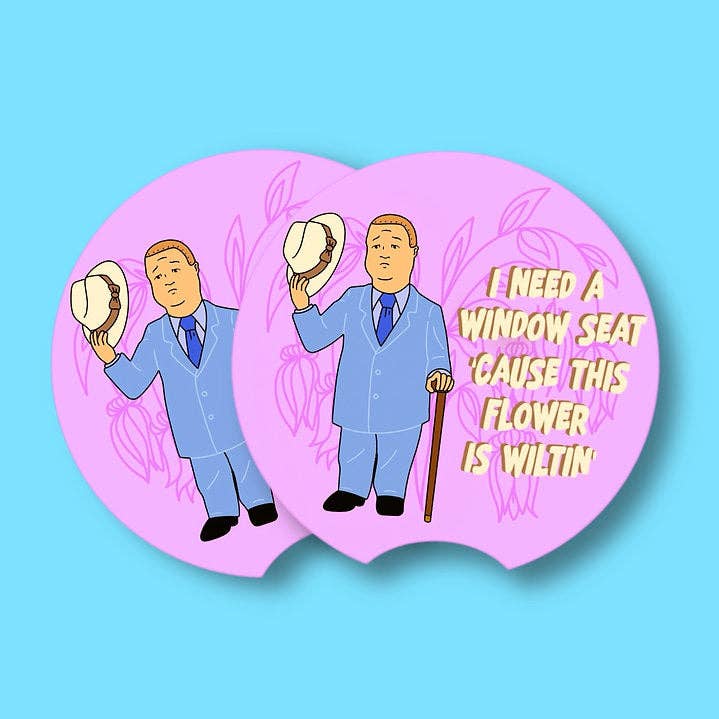 Wiltin' Flower Bobby Hill Car Coasters