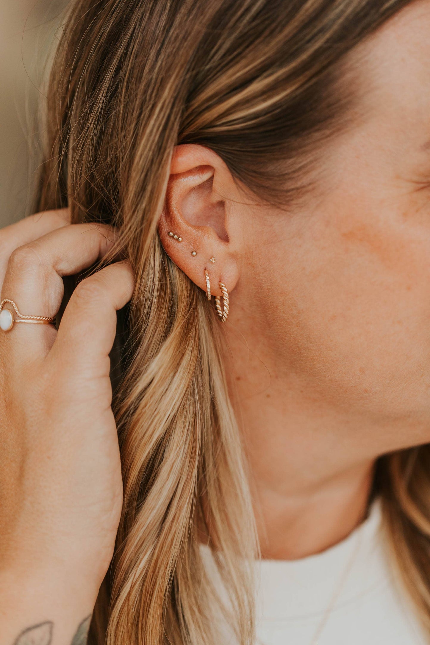 Hello Adorn: Triple Dot Studs Earrings