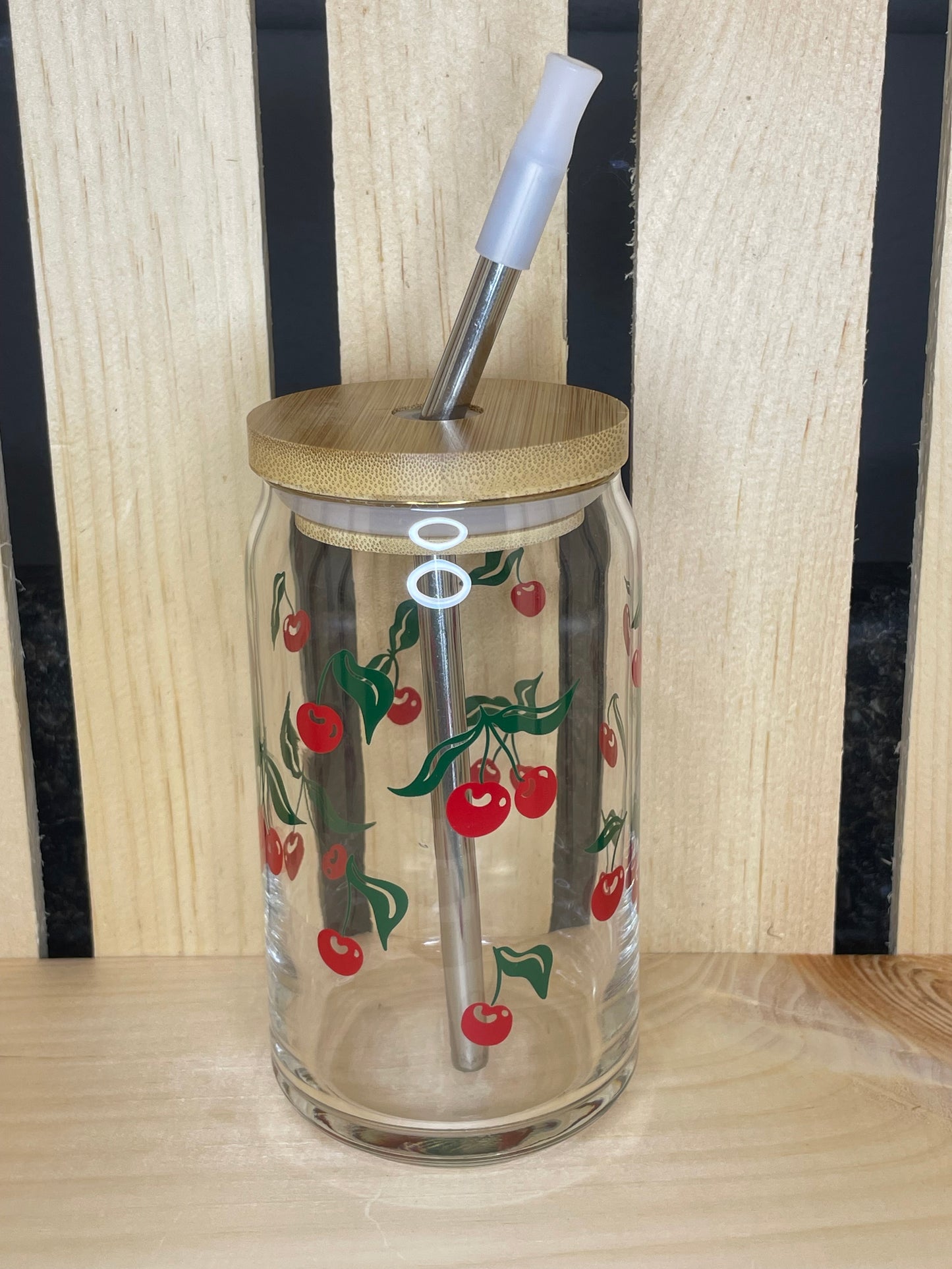 Cherry Scatter Soda Can Glass