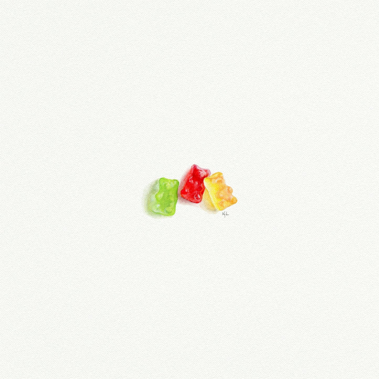 Gummy Bears Mini Watercolor Art Print