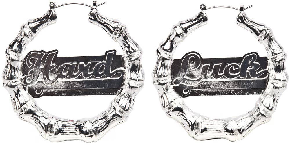 Hard Luck Bamboo Look Hoop Earrings