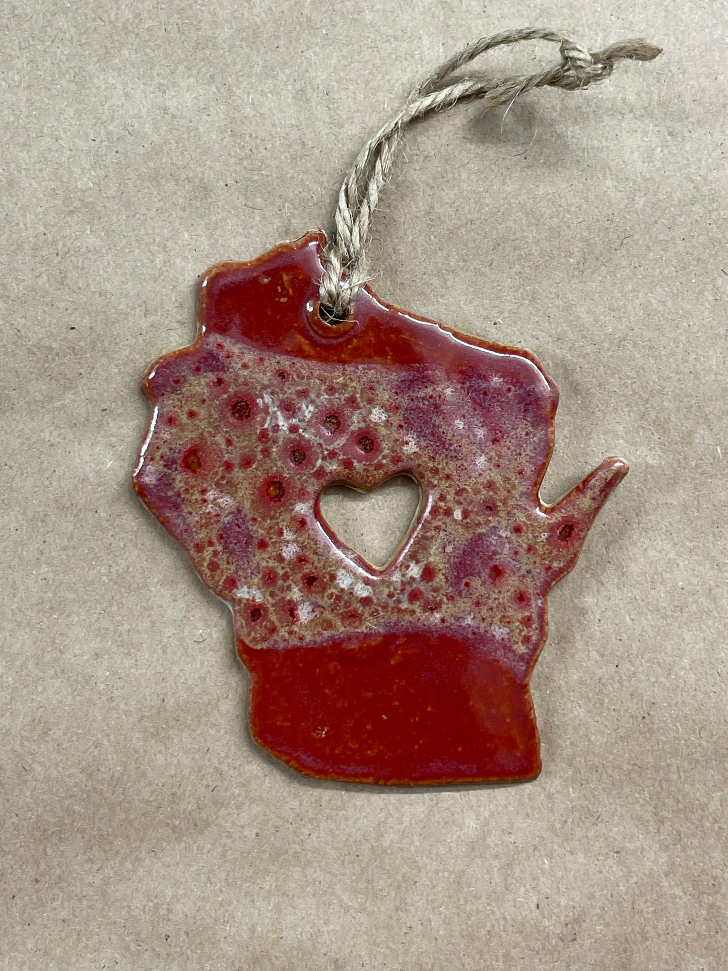 Wisconsin Ceramic Ornament