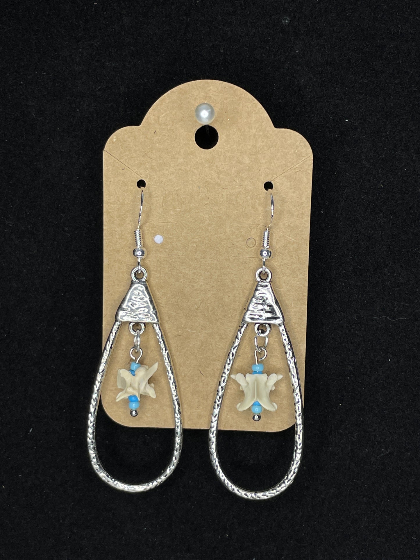 Snake Vertebrae and Hoops Earrings