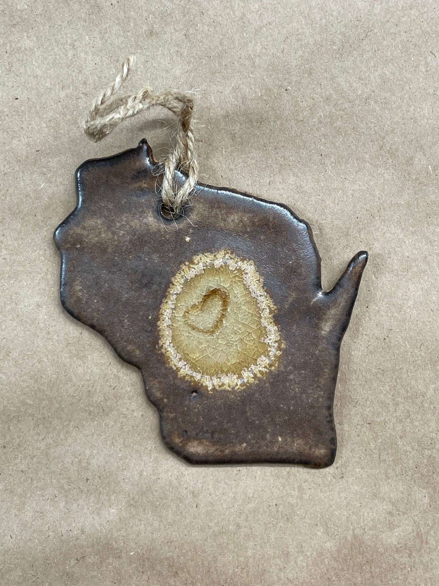 Wisconsin Ceramic Ornament