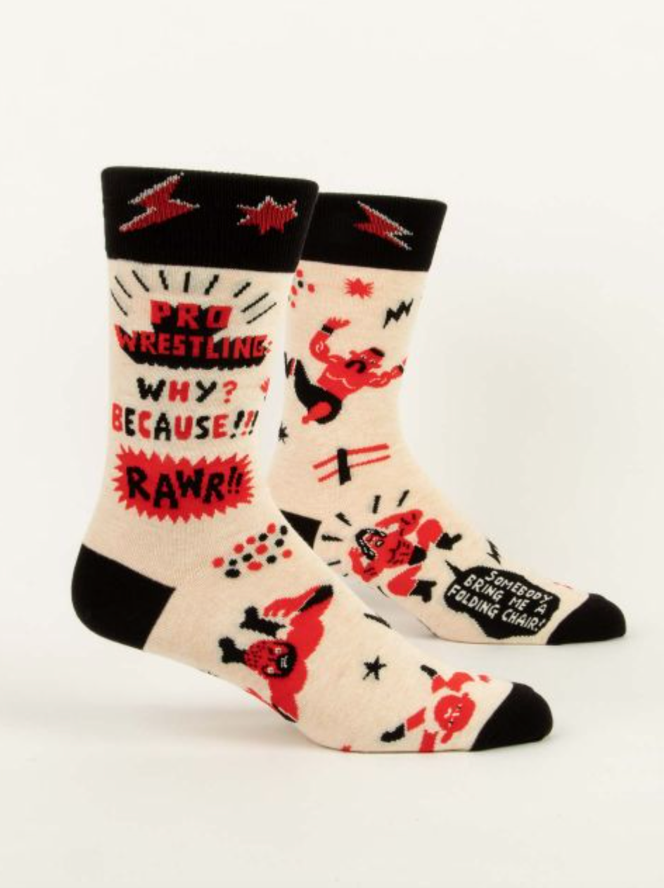 Pro Wrestling Men's Crew Socks