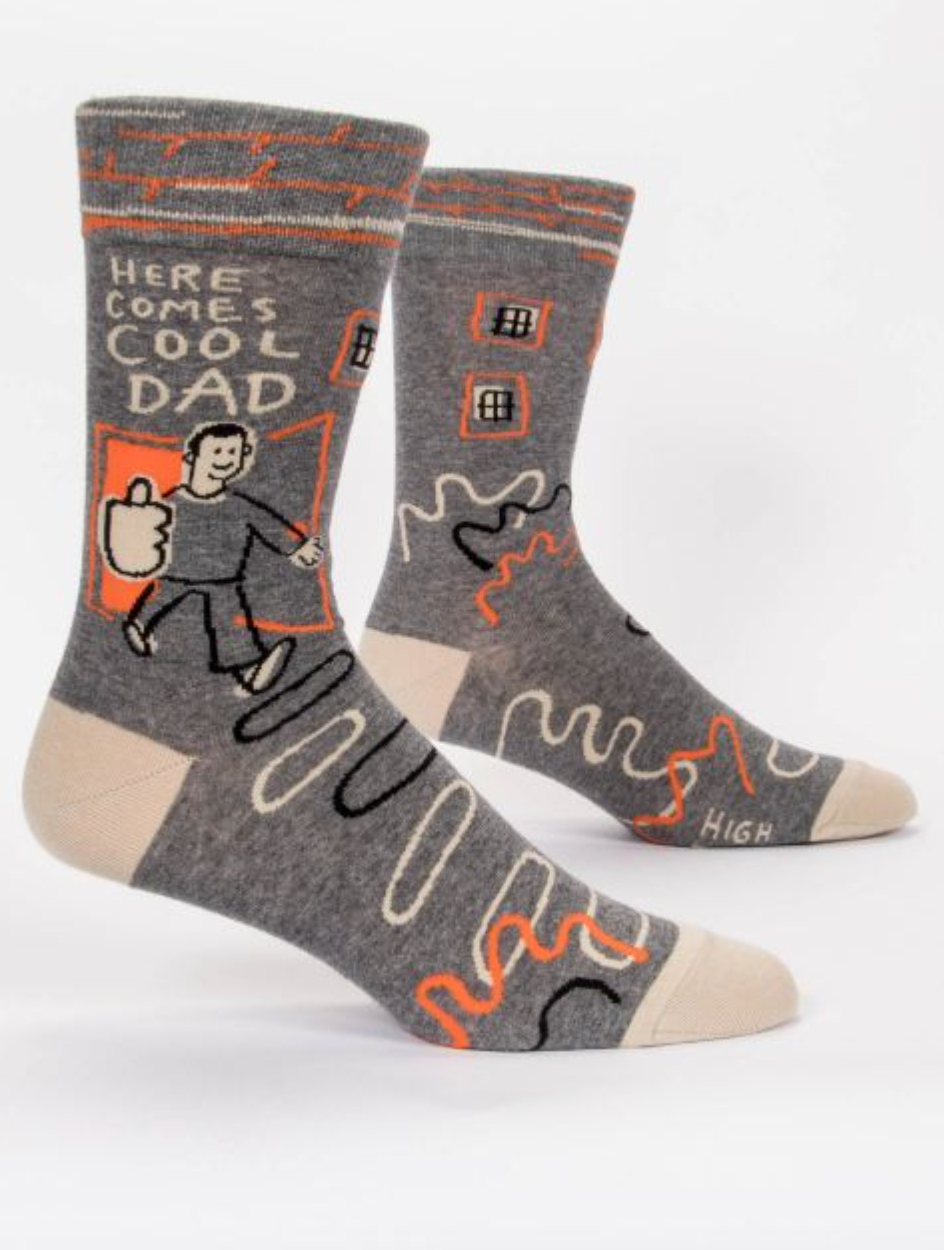 Here Comes Cool Dad Men's Crew Socks