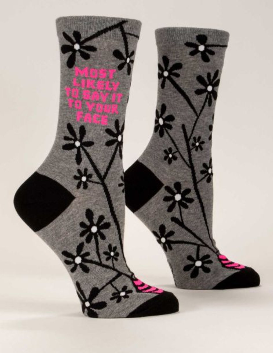 Say It To Your Face Women's Crew Socks