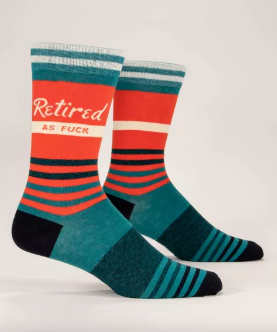 Retired As Fuck Men's Crew Socks