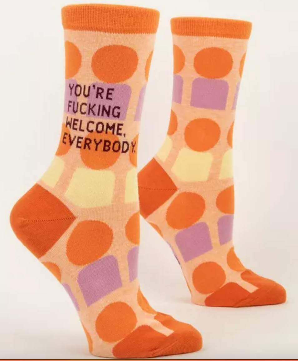 You're Fucking Welcome Women's Crew Socks