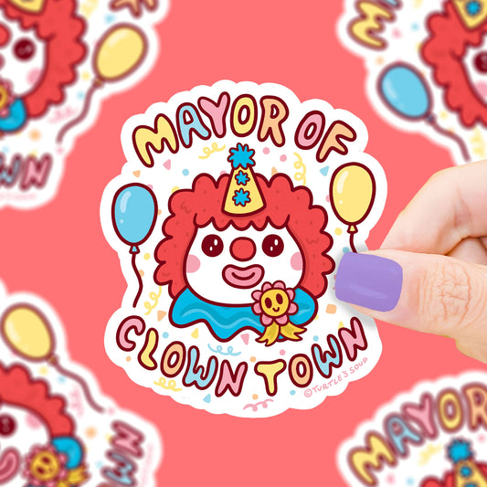 Mayor of Clown Town Sticker