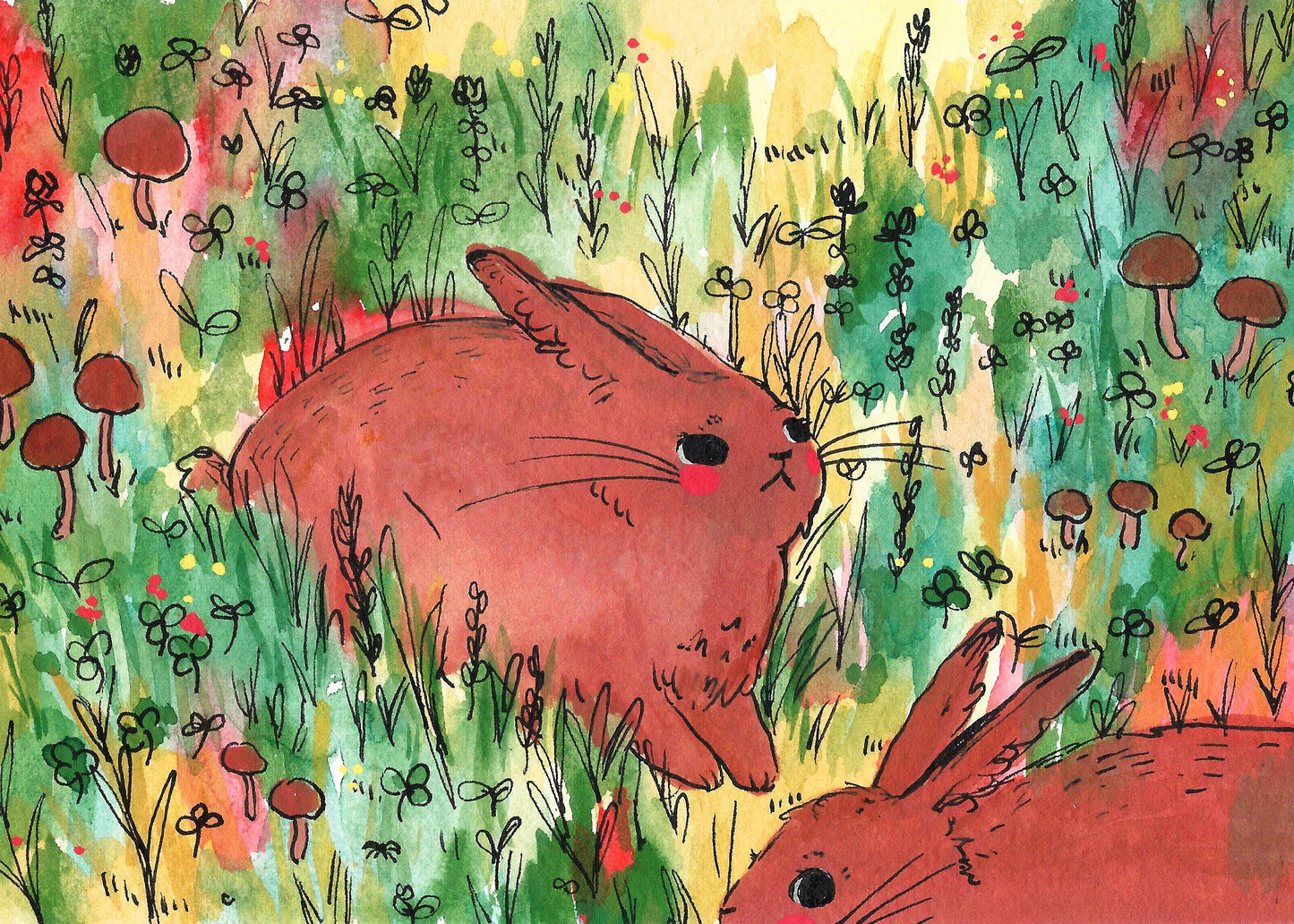 Brown Buns Print