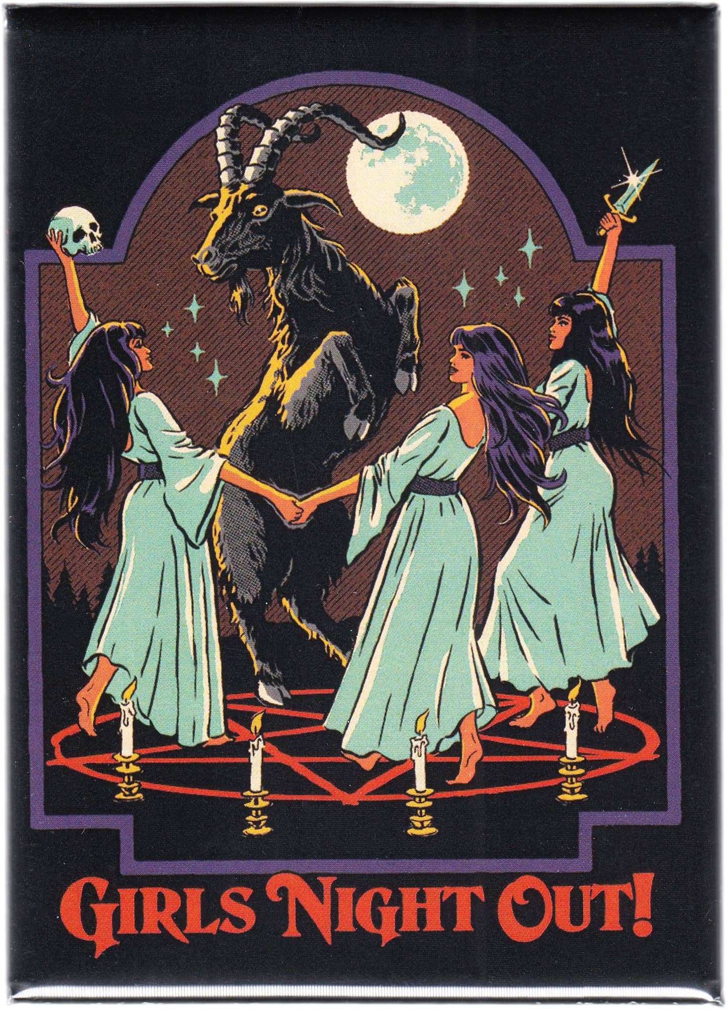 Girls Night Out Steven Rhodes Magnet