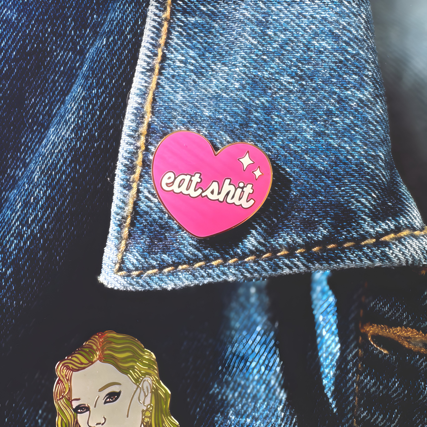 Eat Shit Heart Pin
