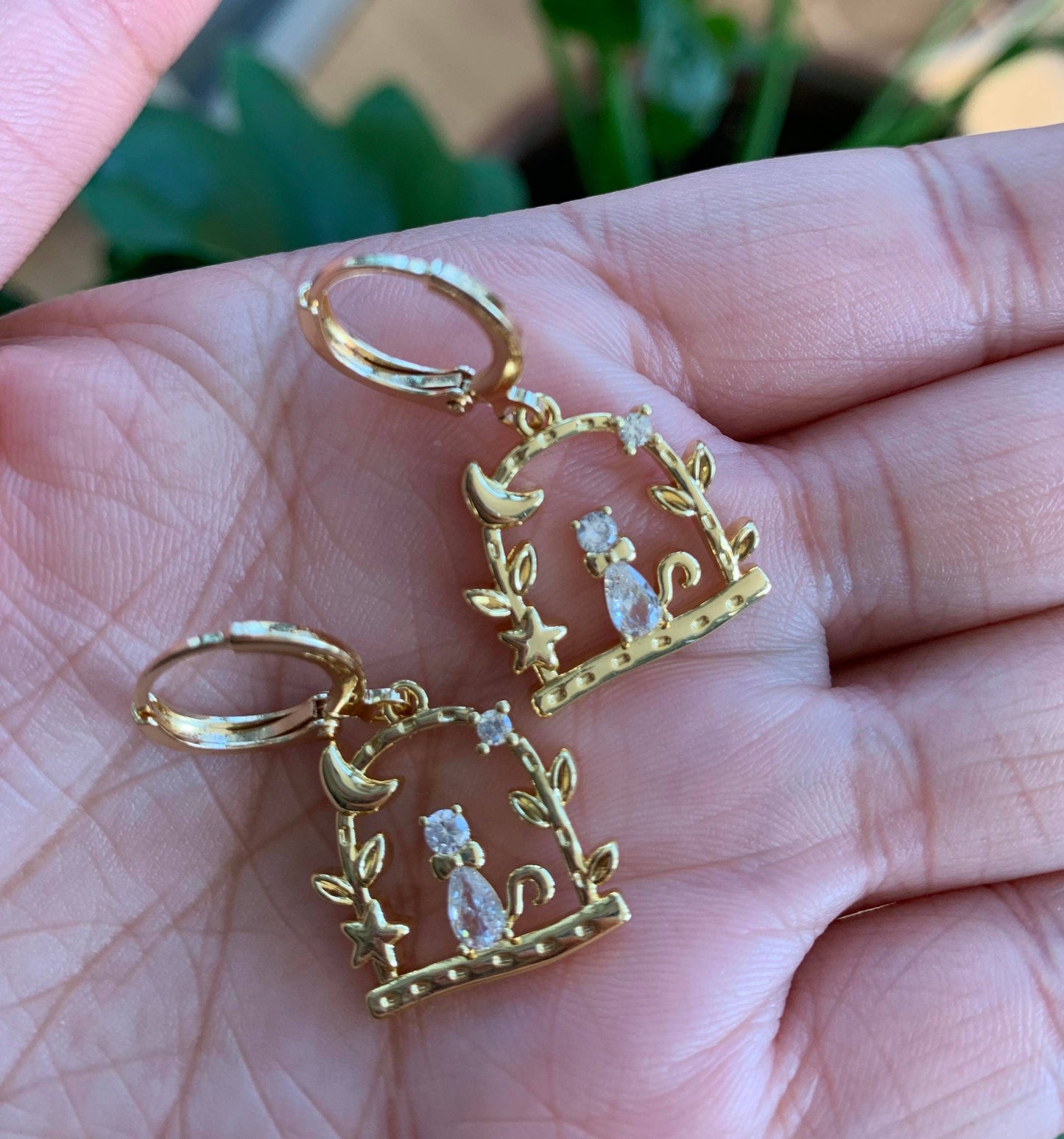 Purrfect Garden Dangle Earrings