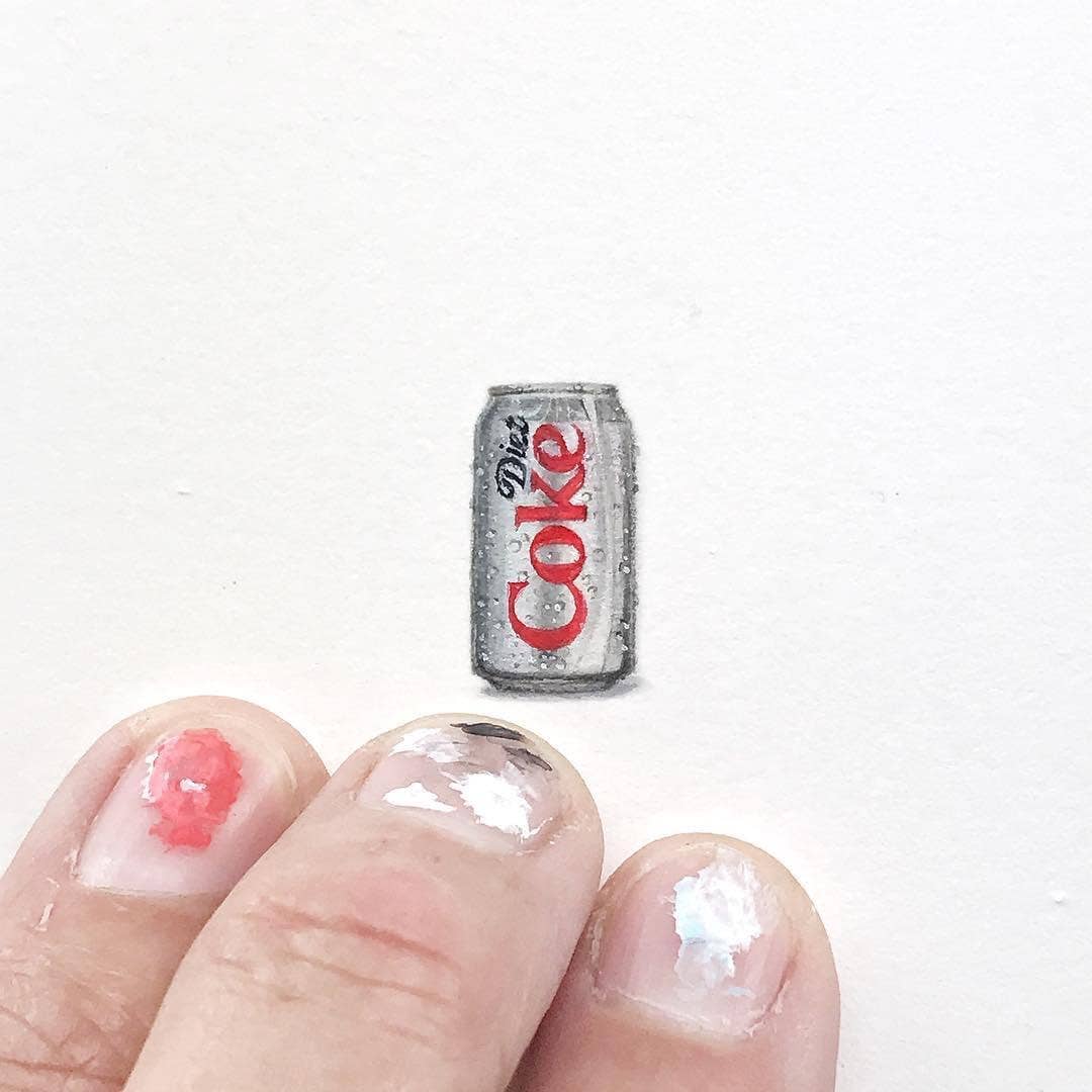 Diet Coke Mini Watercolor Art Print