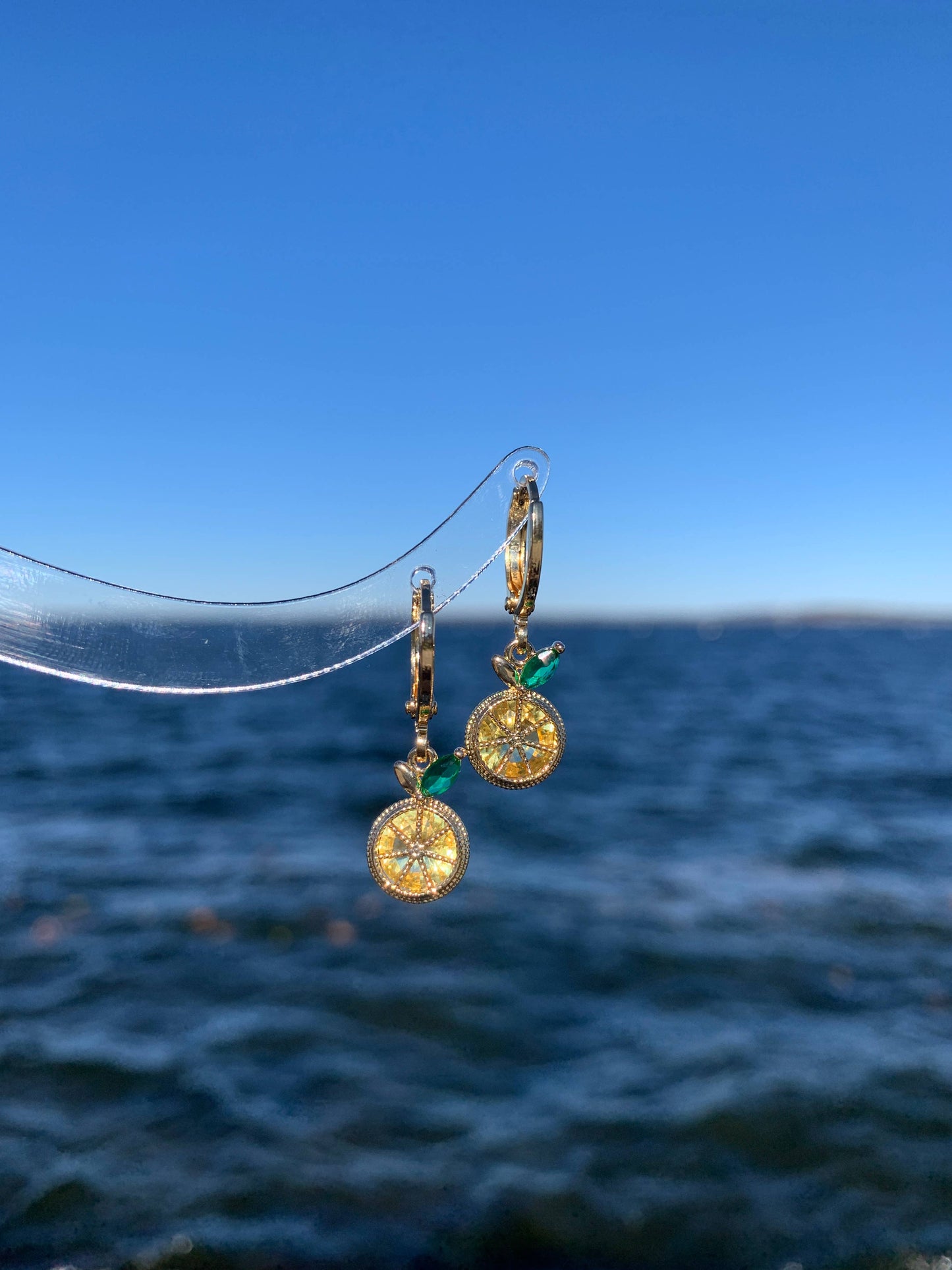 Lemon Huggie Earrings