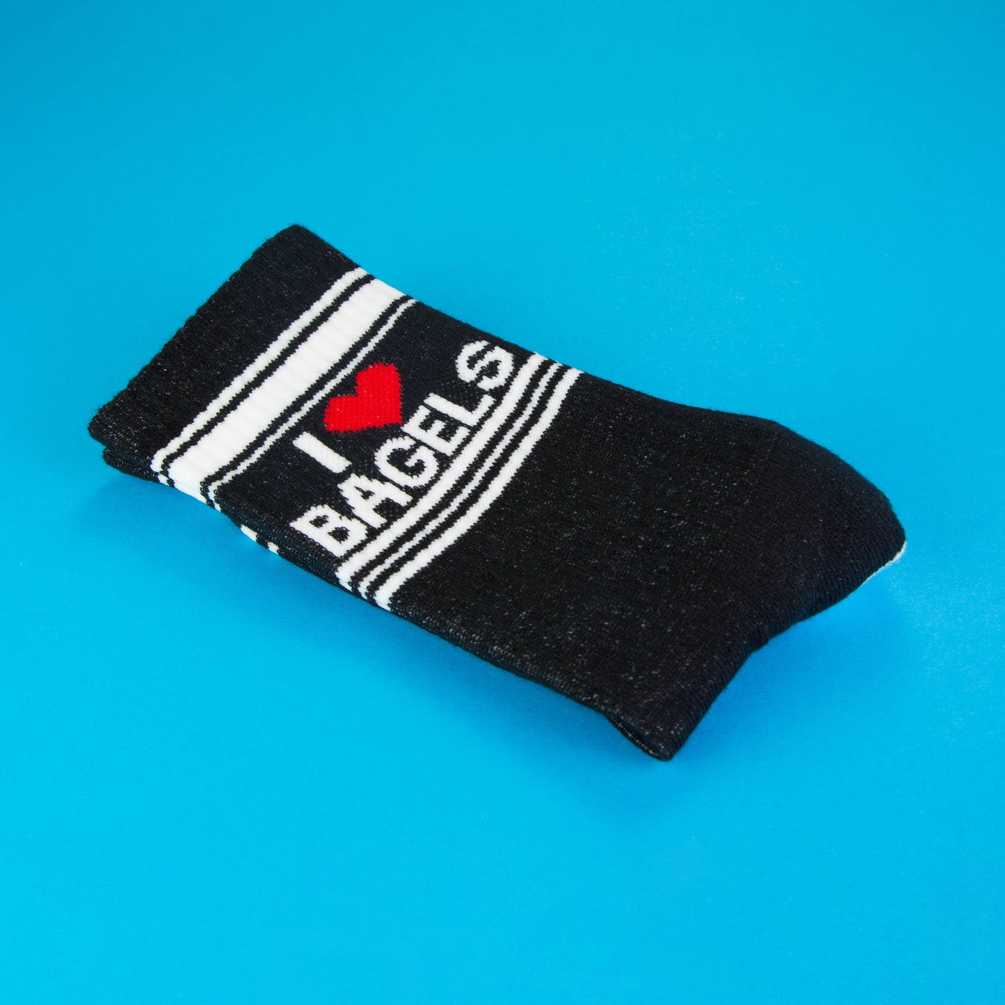 I Love Bagels Gym Crew Socks