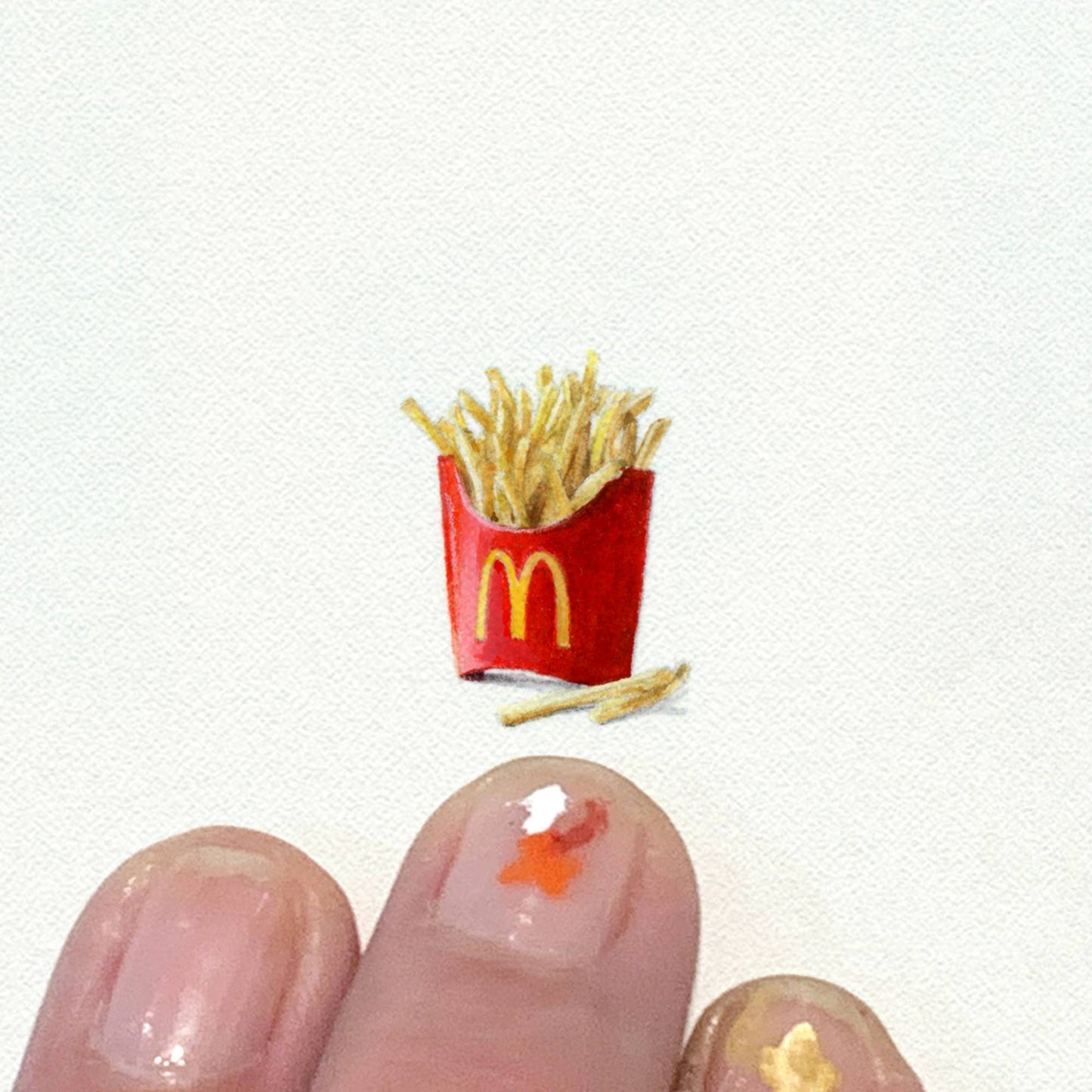 McDonald's French Fries Mini Watercolor Art Print