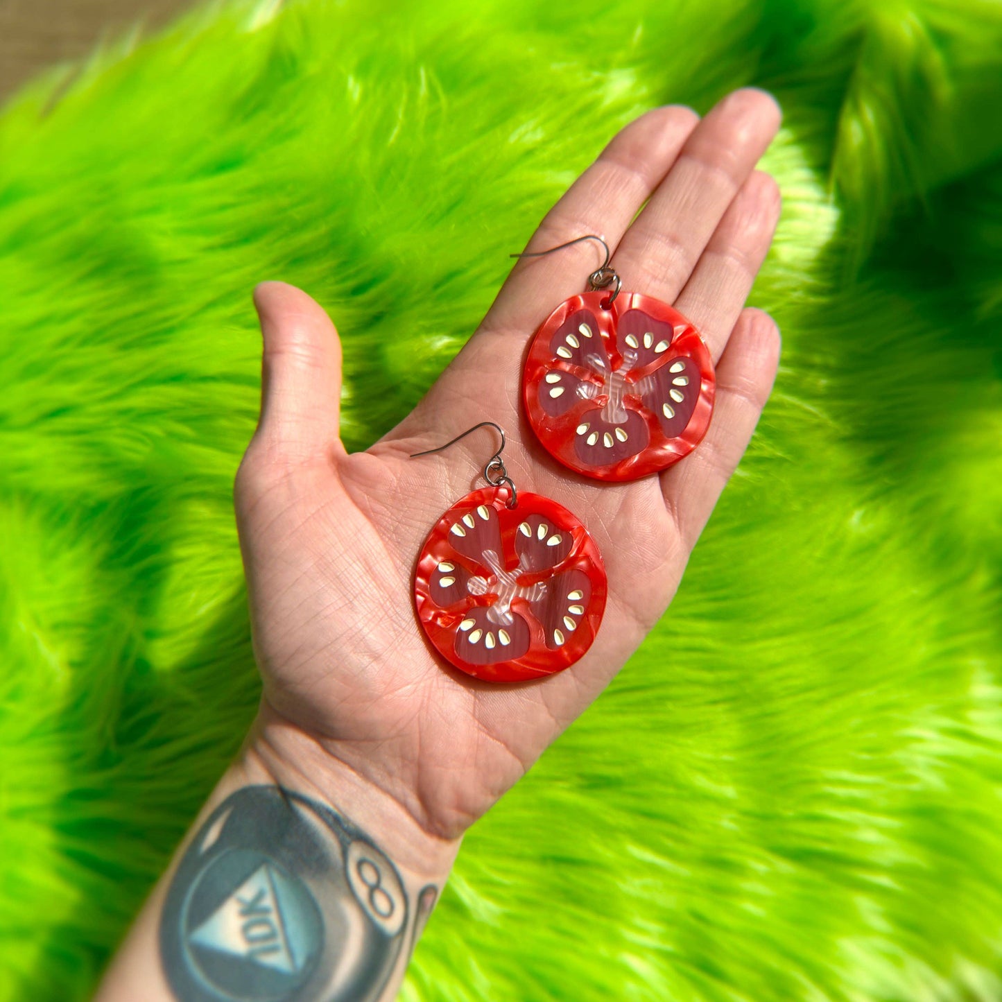 Tomato Slice Earrings