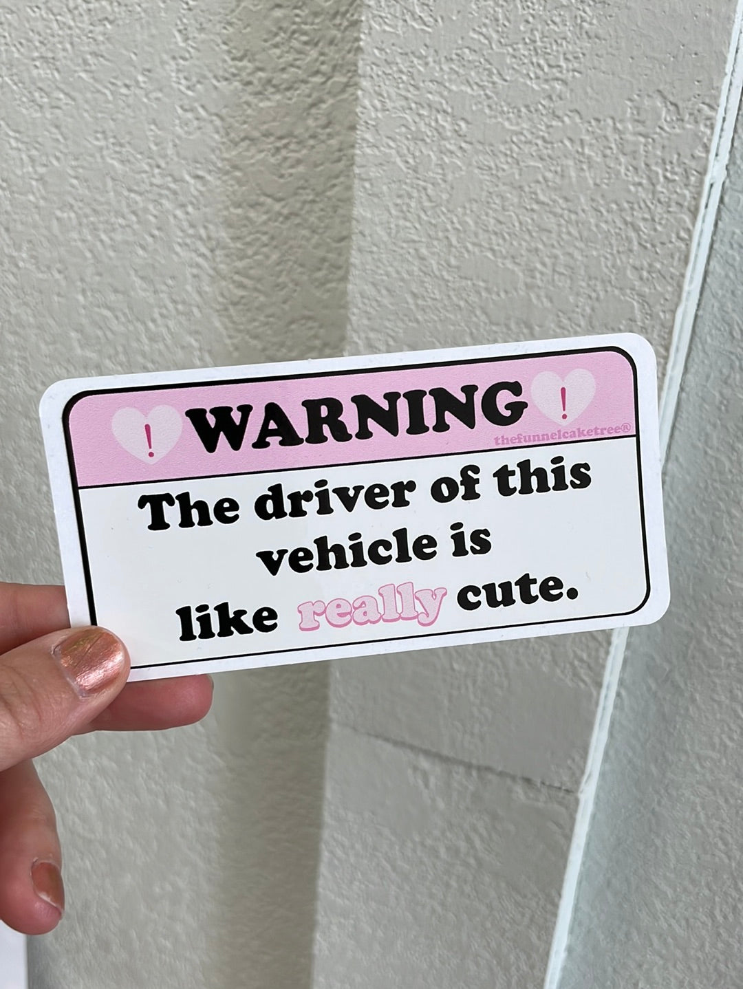 Warning Cute Driver MINI Bumper Sticker