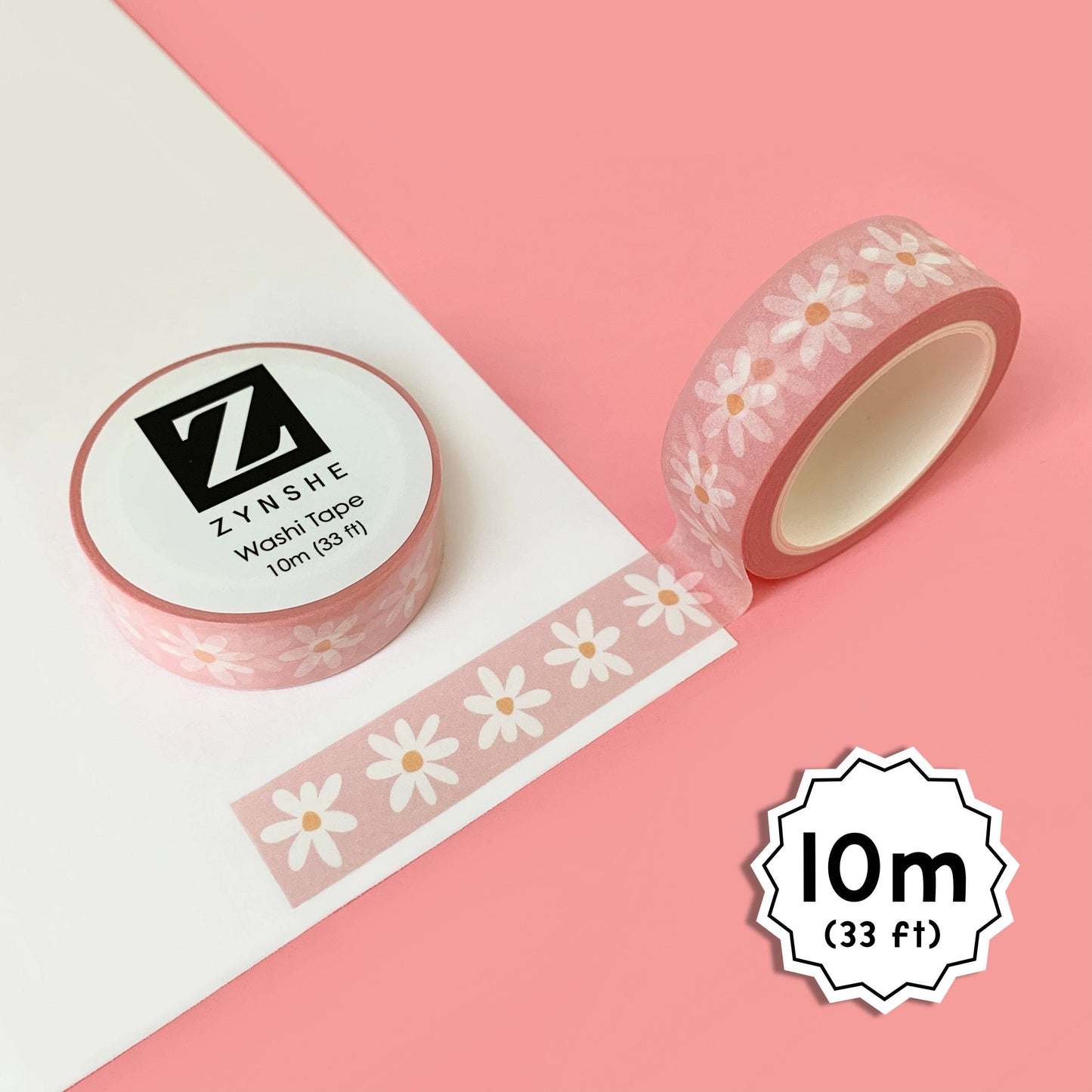 Pink Daisy Washi Tape