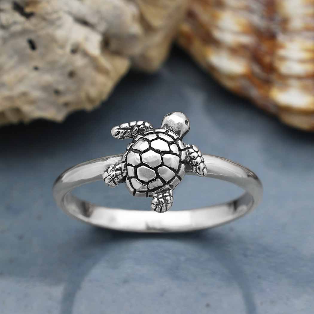 Sea Turtle Sterling Silver Ring
