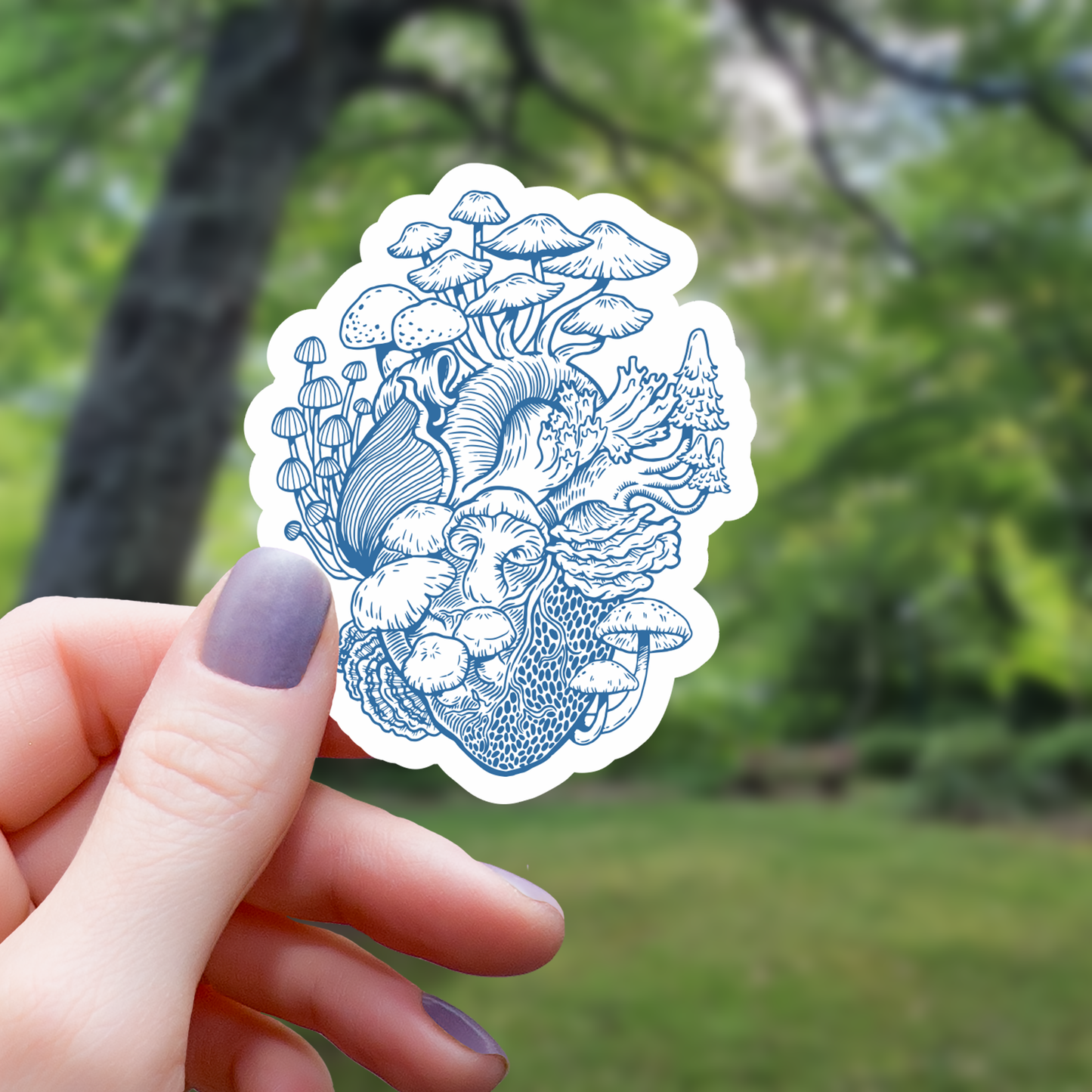 Fungi Heart Sticker