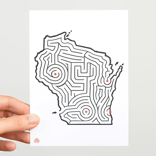 Wisconsin Maze Postcard