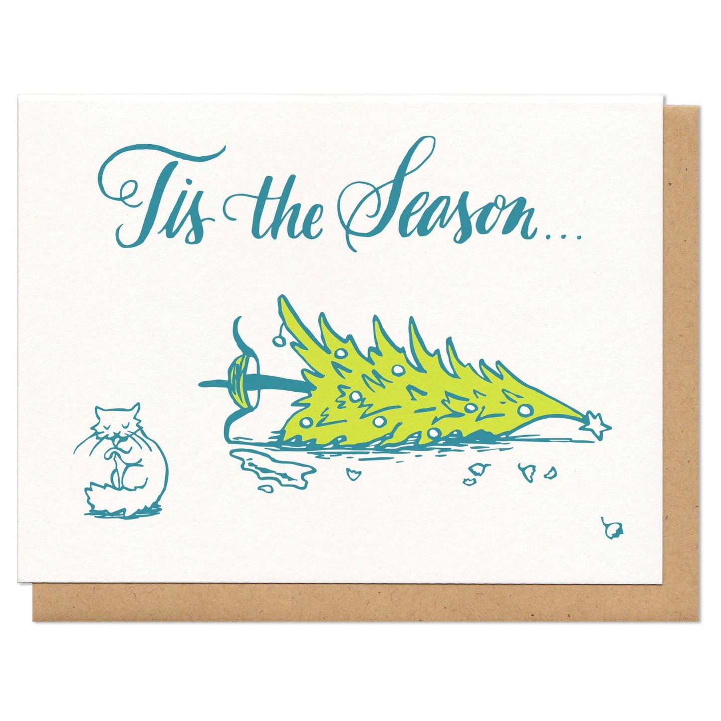 Tis the Season Cat Greeting Card