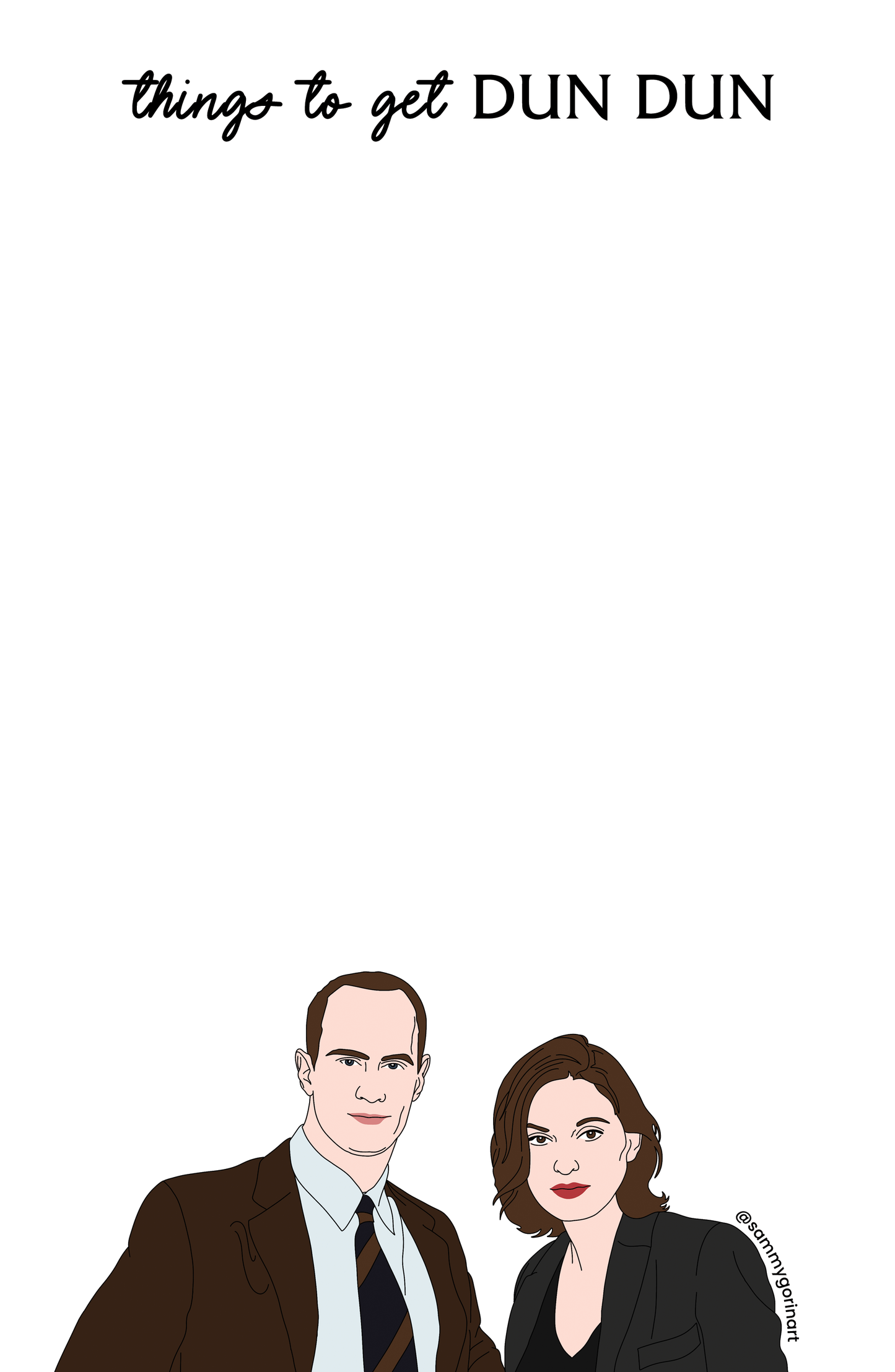 Things to Get Dun Dun Law & Order Notepad